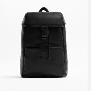 Zara | Bags | Nwt Zara Black Vinyl Backpack | Poshmark display picture 1